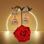 Classic Rose-Design Earrings Pair