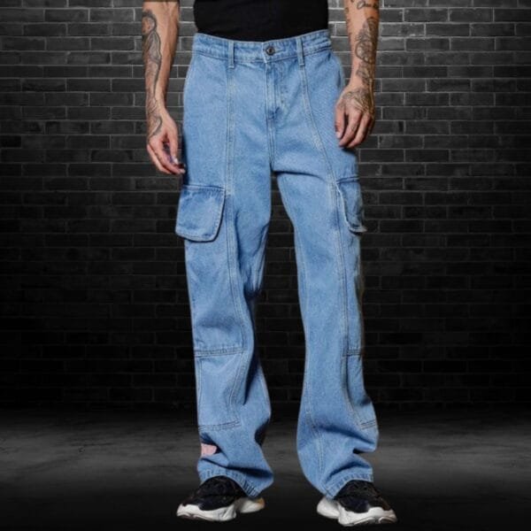 Stylish Lycra Baggy Jeans